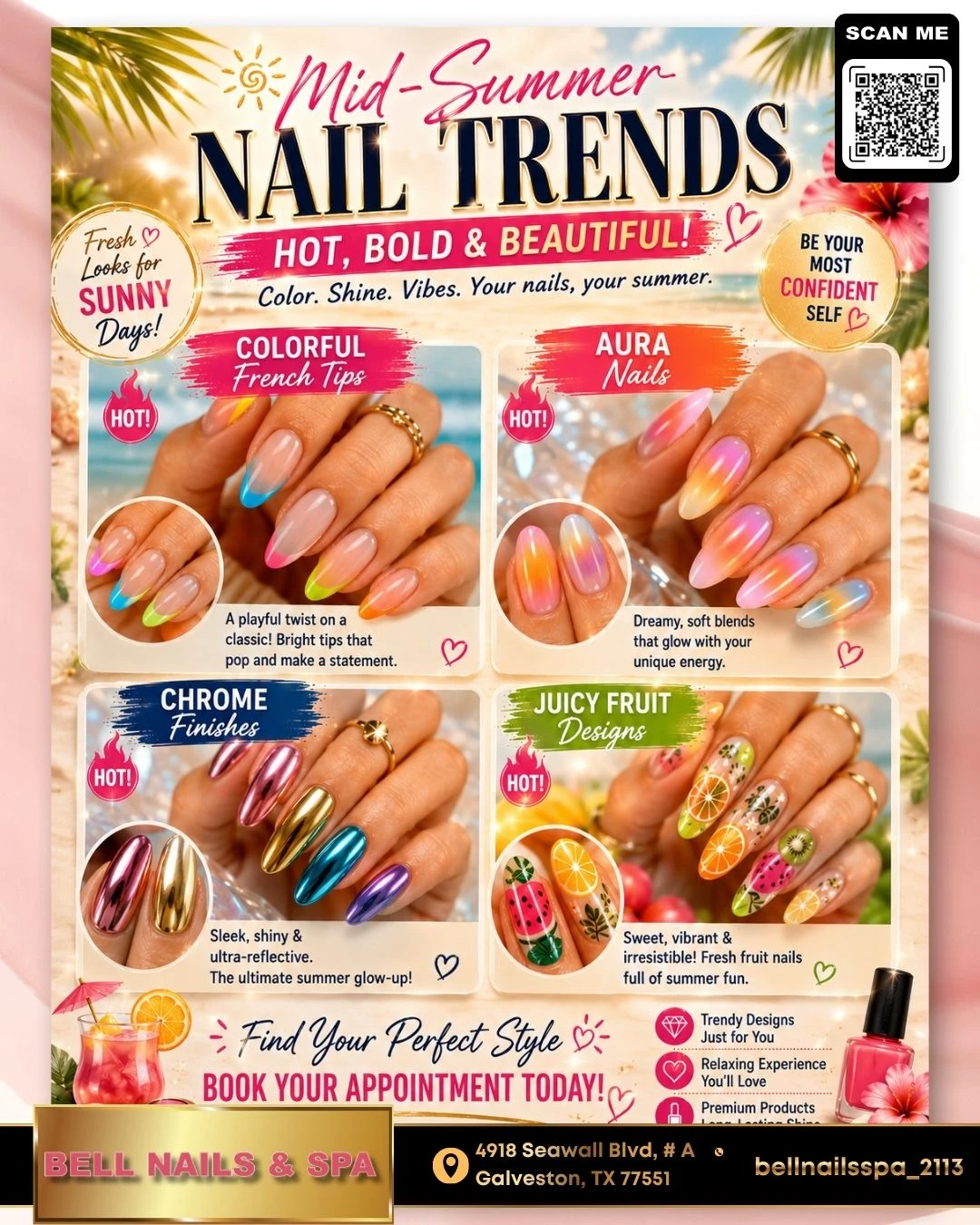 Bell Nails & Spa Galveston, TX 77551